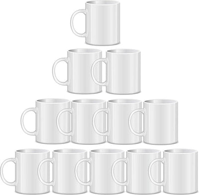 11OZ White Sublimation Coated Mugs X 12