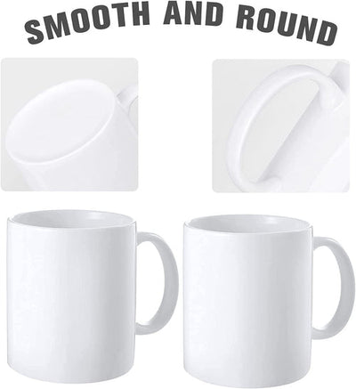 11OZ White Sublimation Coated Mugs X 6