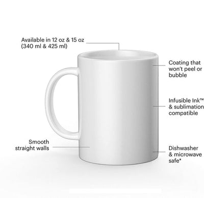 11OZ White Sublimation Coated Mugs X 36