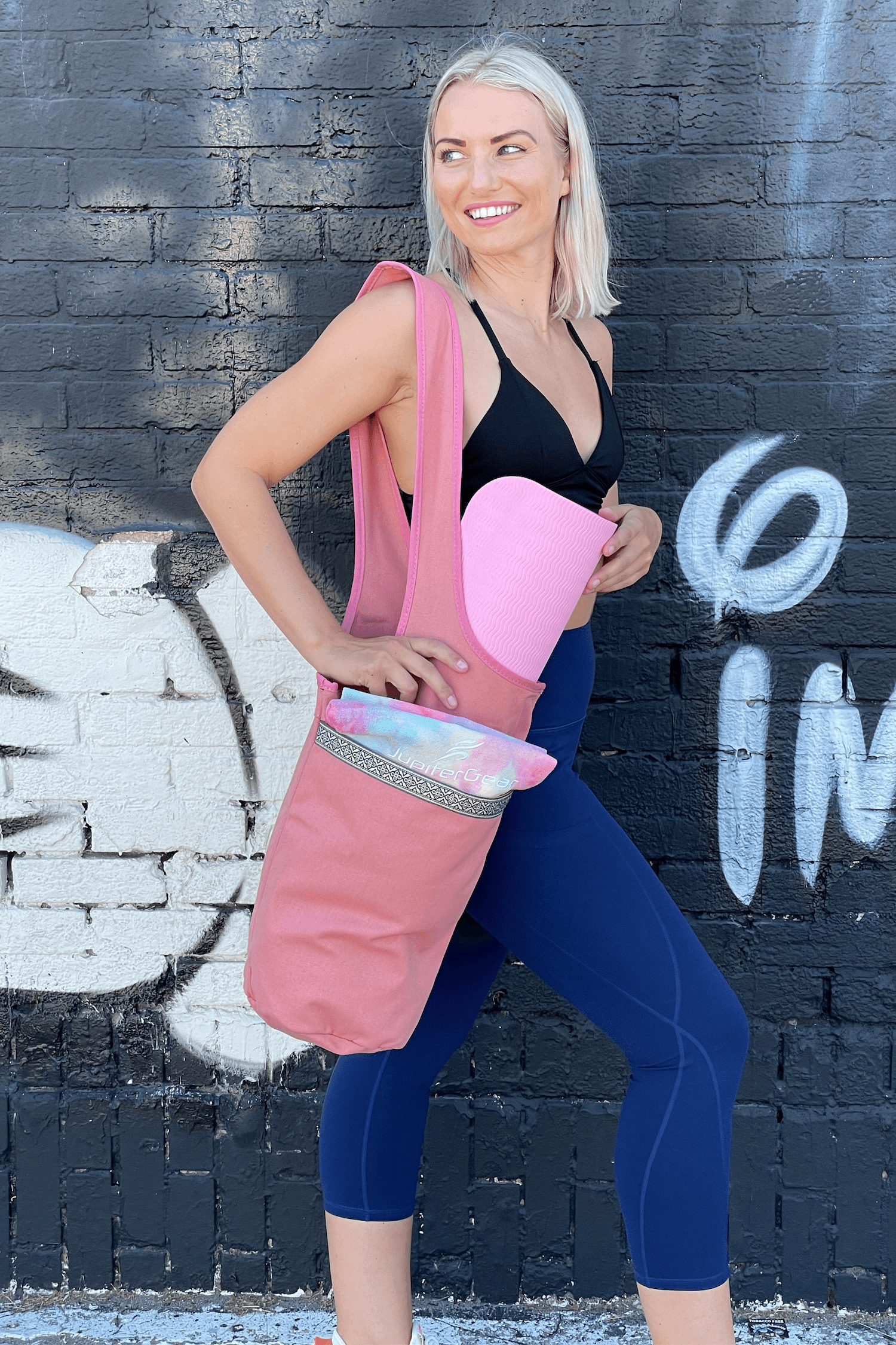 JupiterGear Yoga Mat Carrying Tote Bag with Large Pockets-2