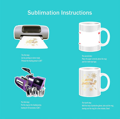 11OZ White Sublimation Coated Mugs X 12