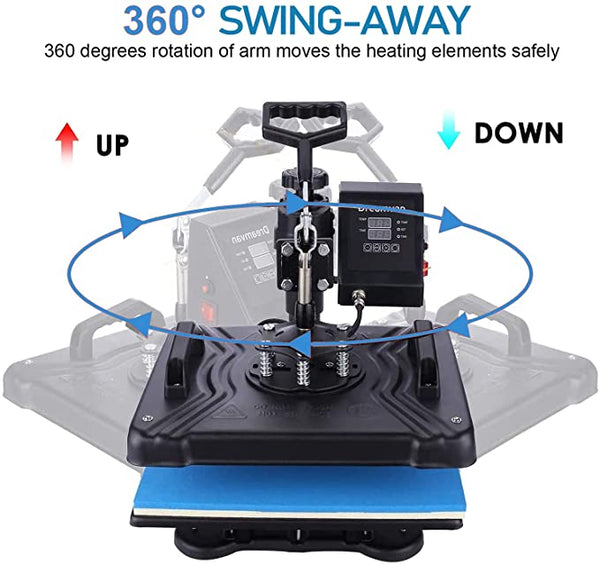 8 in 1 Swing Away Heat Press Machine