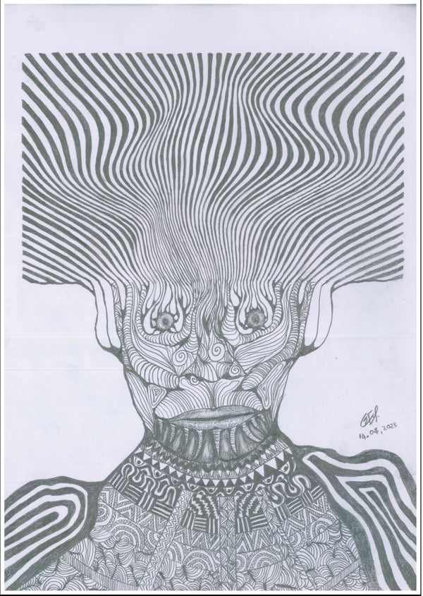 Hand Drawn Psychedelic Mask