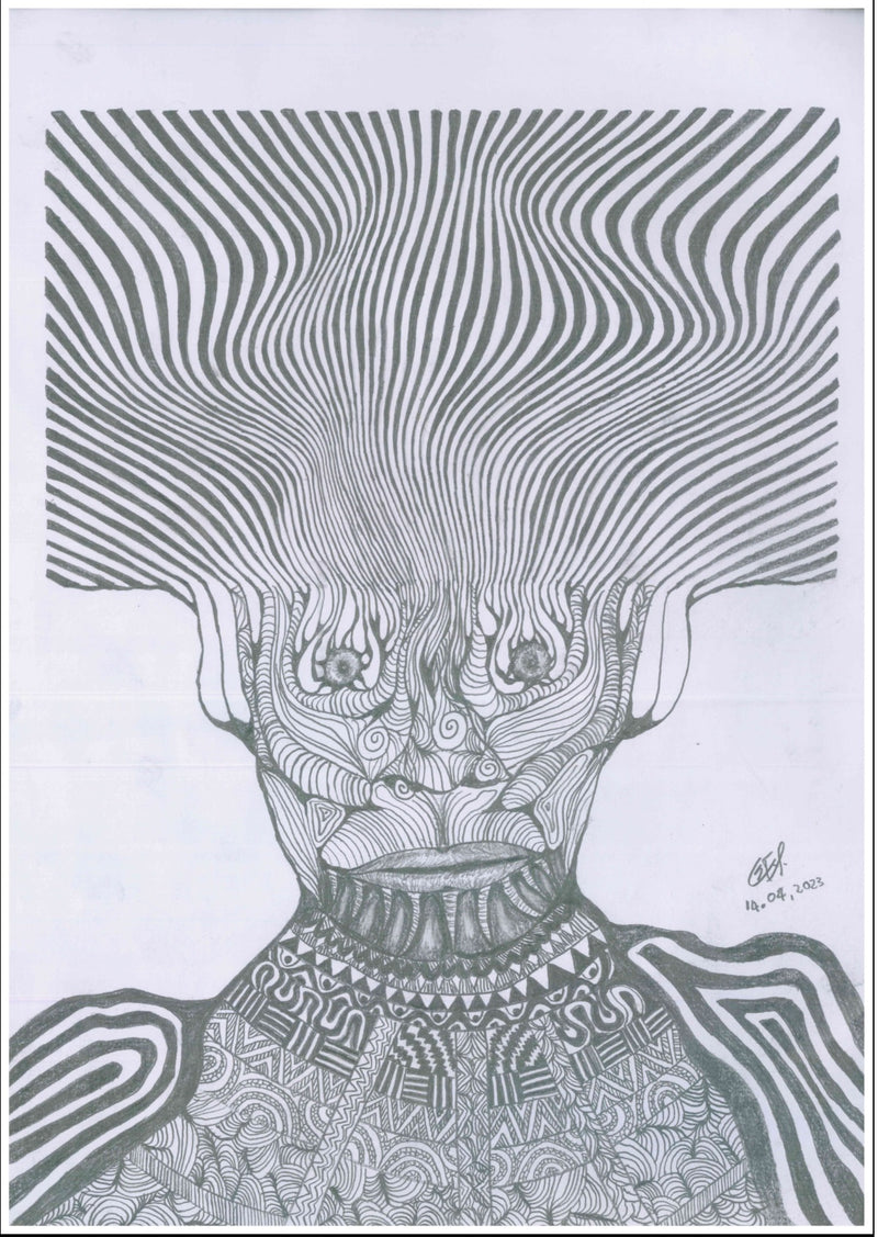 Hand Drawn Psychedelic Mask